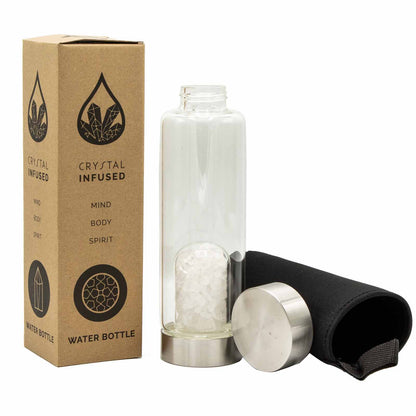 Clear Quartz Infused Crystal Water Bottle