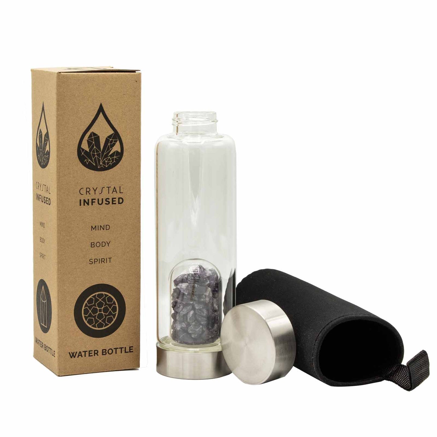 Amethyst Infused Crystal Water Bottle