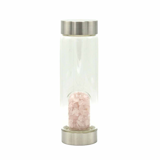Rose Quartz Infused Crystal Water Bottle