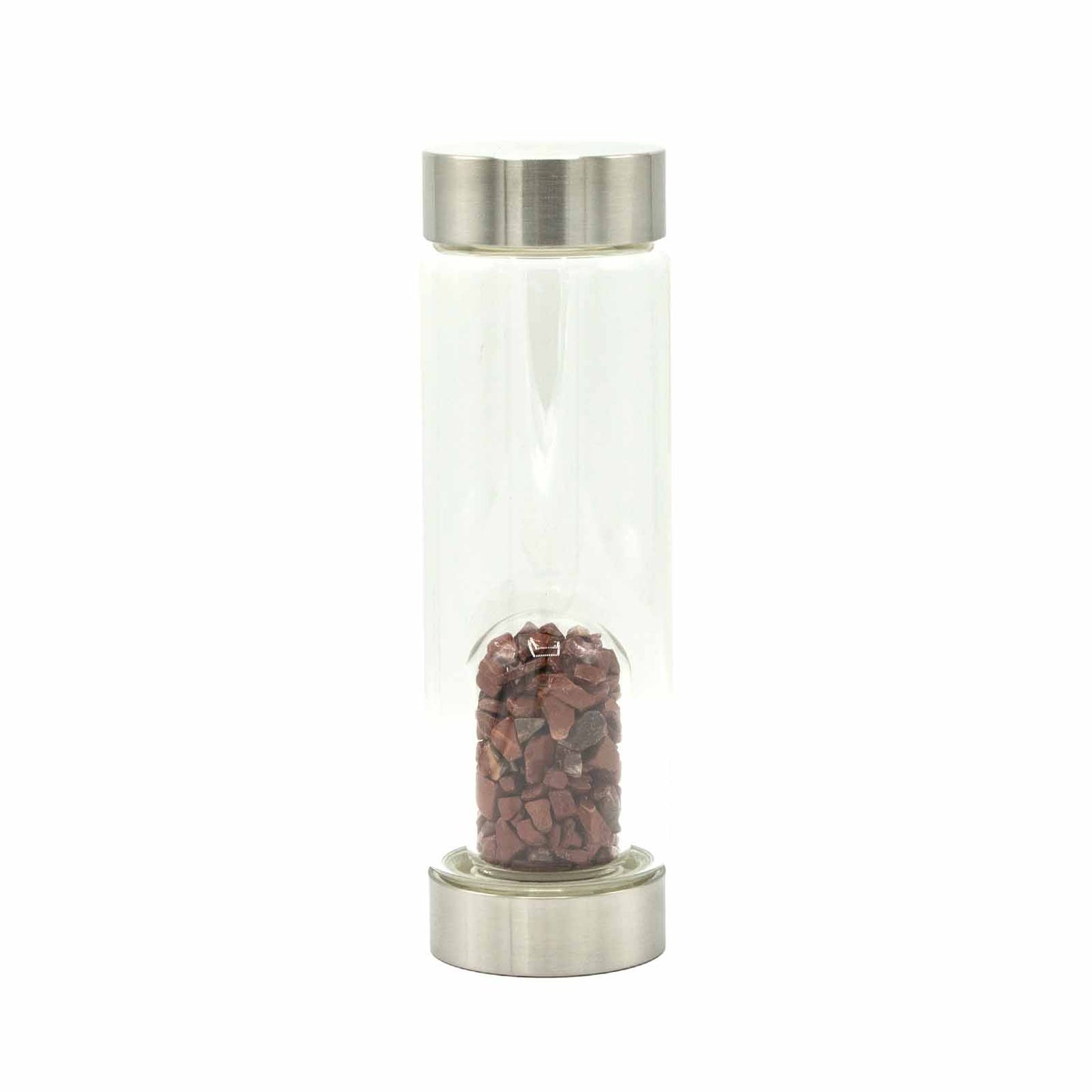 Red Jasper Infused Crystal Water Bottle