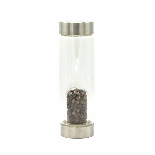 Tigers Eye Infused Crystal Water Bottle