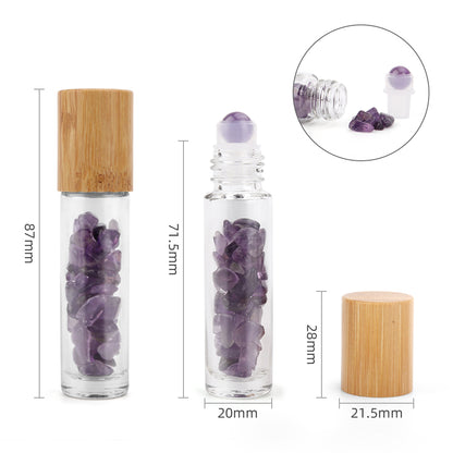 Gemstone Essential Oil Roller Bottle -  Amethyst