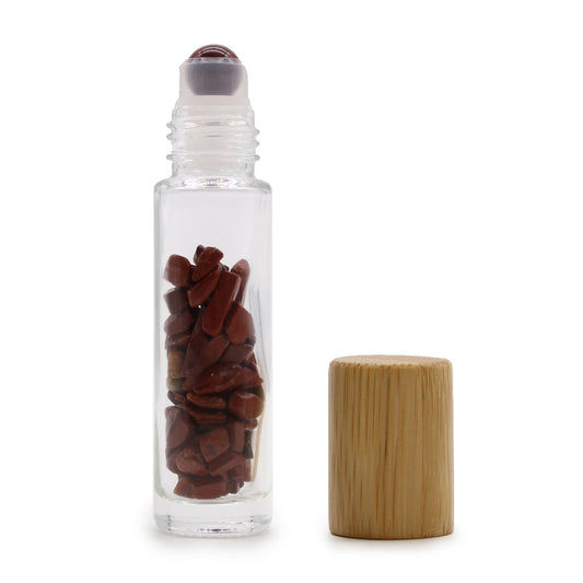 Gemstone Essential Oil Roller Bottle - Red Jasper