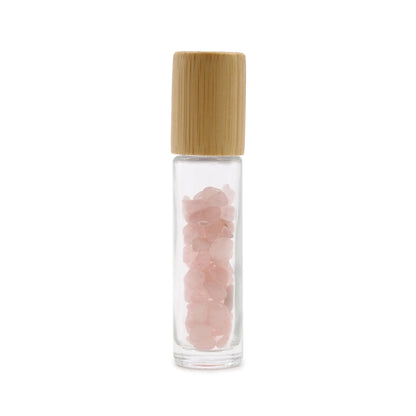 Gemstone Essential Oil Roller Bottle - Rose Quartz