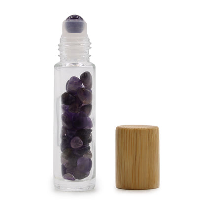 Gemstone Essential Oil Roller Bottle -  Amethyst