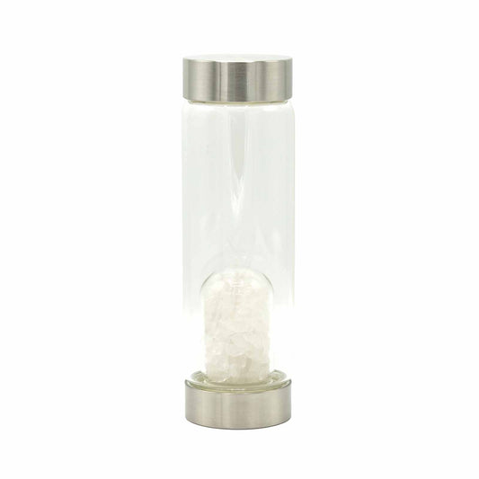 Clear Quartz Infused Crystal Water Bottle