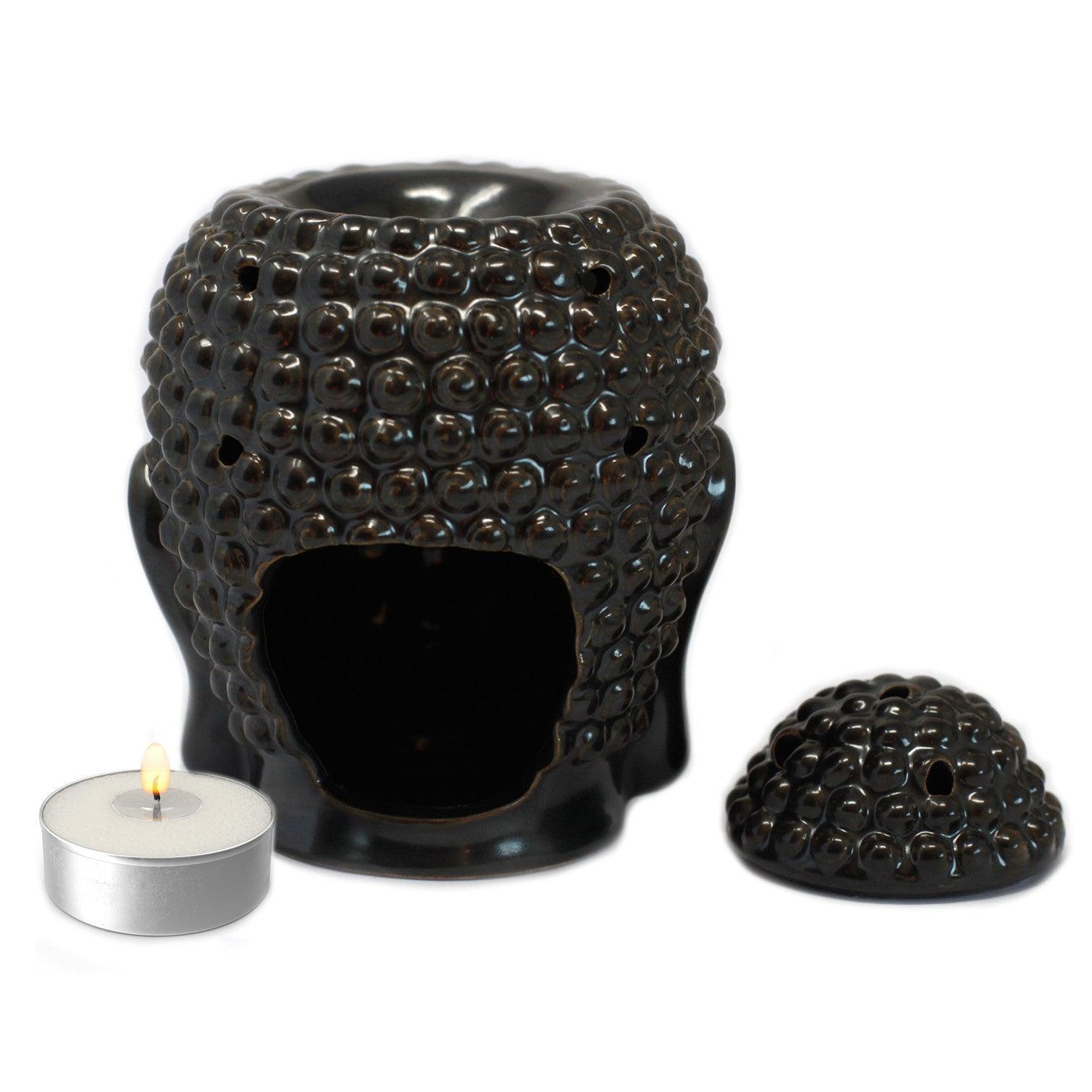 Buddah Head Oil Burner - Dark Brown - Bensa