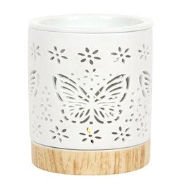 Matte Ceramic Butterfly Oil Burner - Bensa